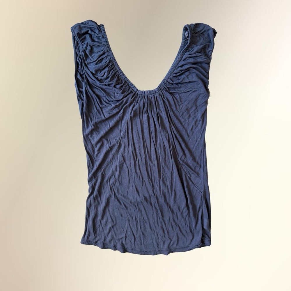 To the Max Brown Ruched Scoop Neck Tank Top